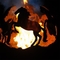 Wildfire Horse แกนกลางแจ้งทรงกลม Corten Steel Fire Pit 80cm 90cm